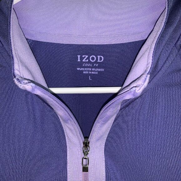 IZOD Sport Womens Light Sweatshirt Full Zip Up Athletic Wear Stretchy Pu… - Picture 7 of 9